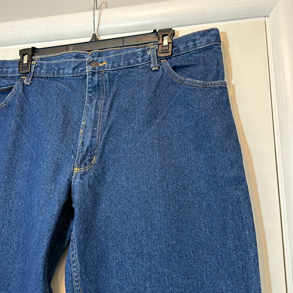 Union Line Straight Fit Dark Wash Cotton Blue Jeans 44x34 NWOT - Picture 5 of 11